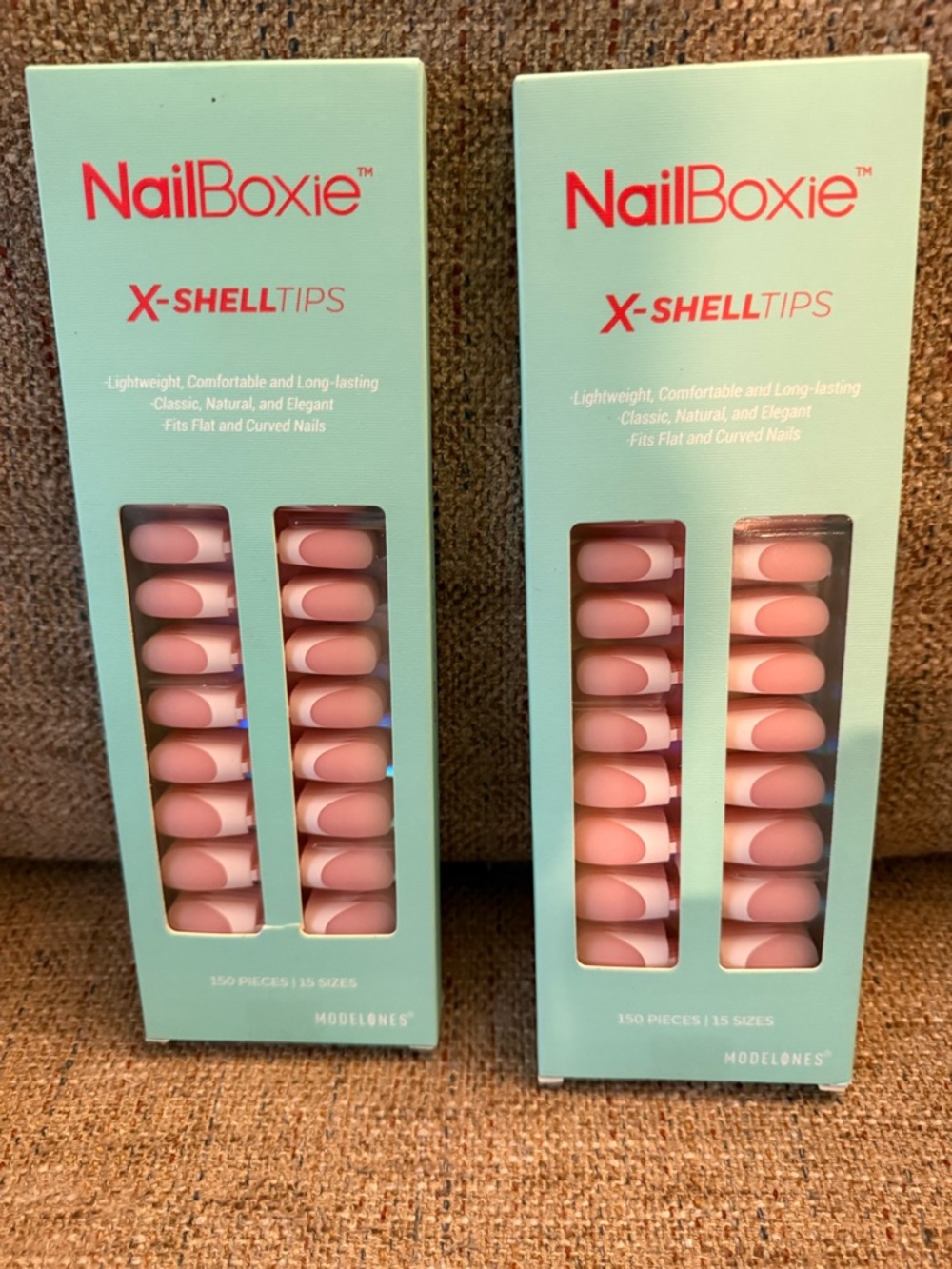 NailBoxie X-Shell Tips - Pink Press-On Nail Tips (2 Packs)